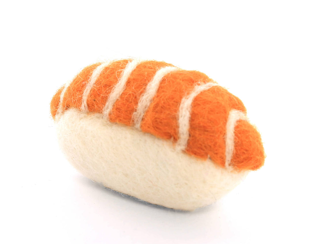 Salmon Nigiri Sushi Catnip Infused Wool Cat Toy