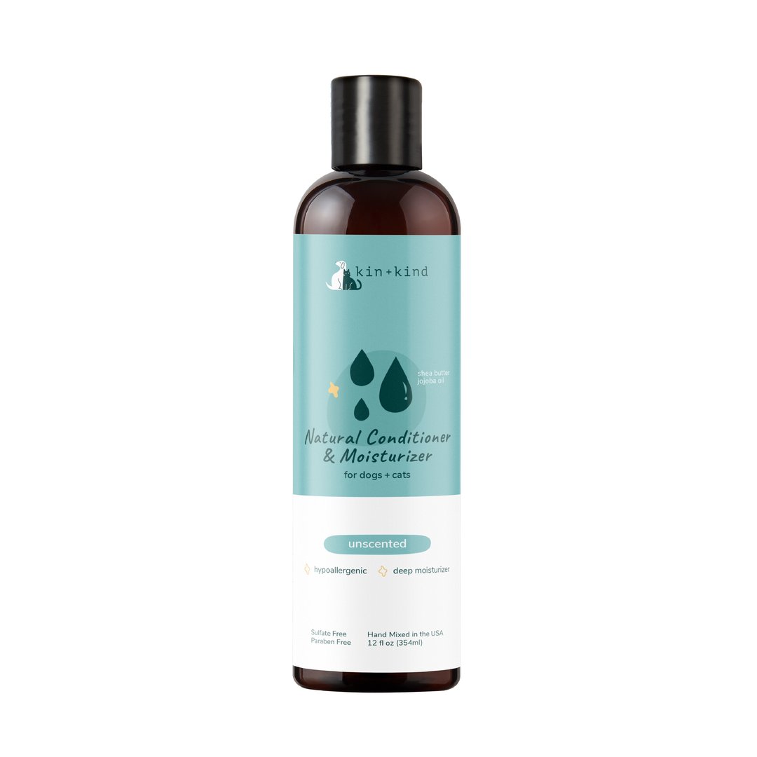 Kin+Kind Natural Unscented Conditioner & Moisturizer for Cats & Dogs 12oz