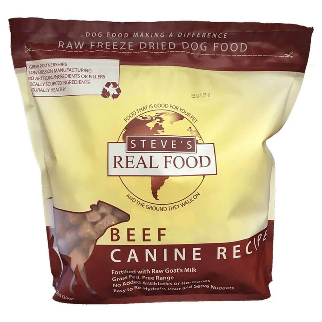 Steve's Real Food for Dogs & Cats Freeze Dried Beef Nuggets BARF 20oz
