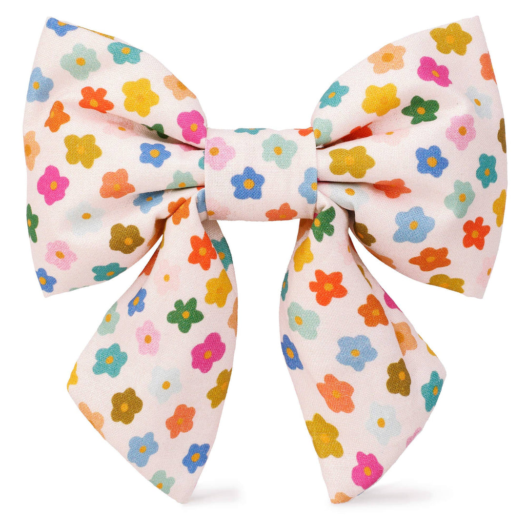 Rainbow Flower Summer Lady Bow Attachment for Collar