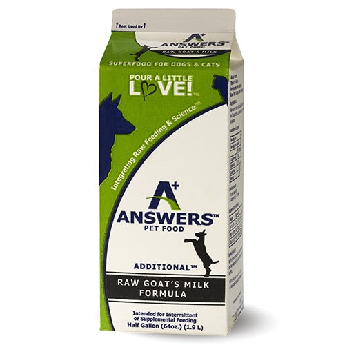 Answers Raw Goat's Milk Half Gallon