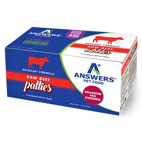Answers Frozen Detailed Beef Patties 4lb