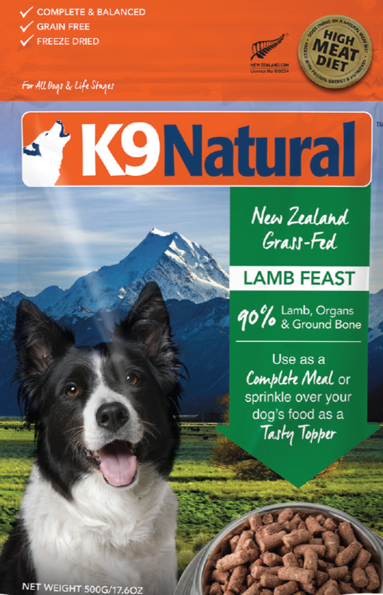 K9 Natural Freeze Dried Lamb Food for Dogs 17.6oz