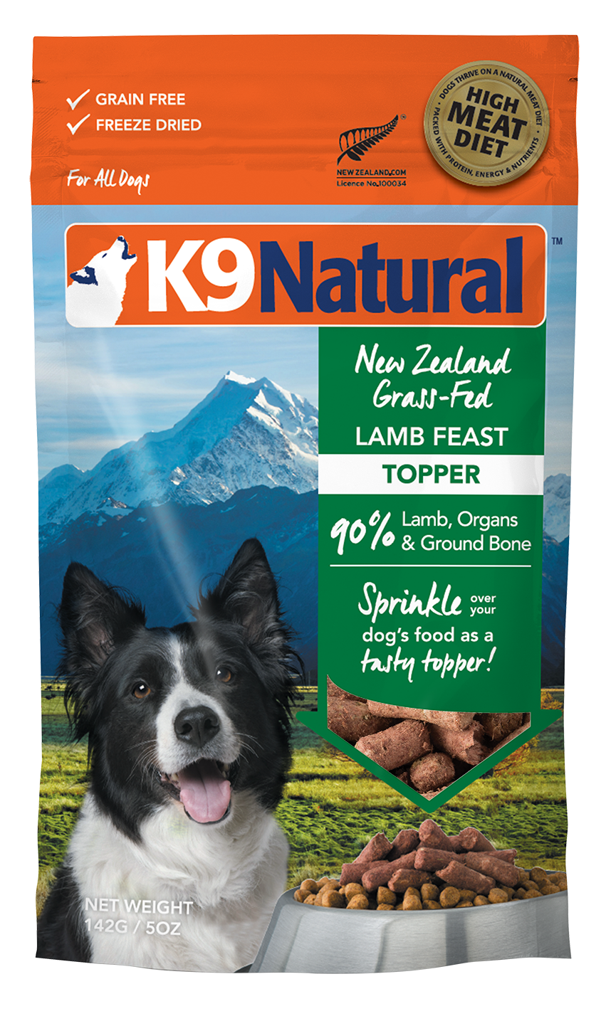 K9 Natural Freeze Dried Lamb Topper for Dogs 5oz