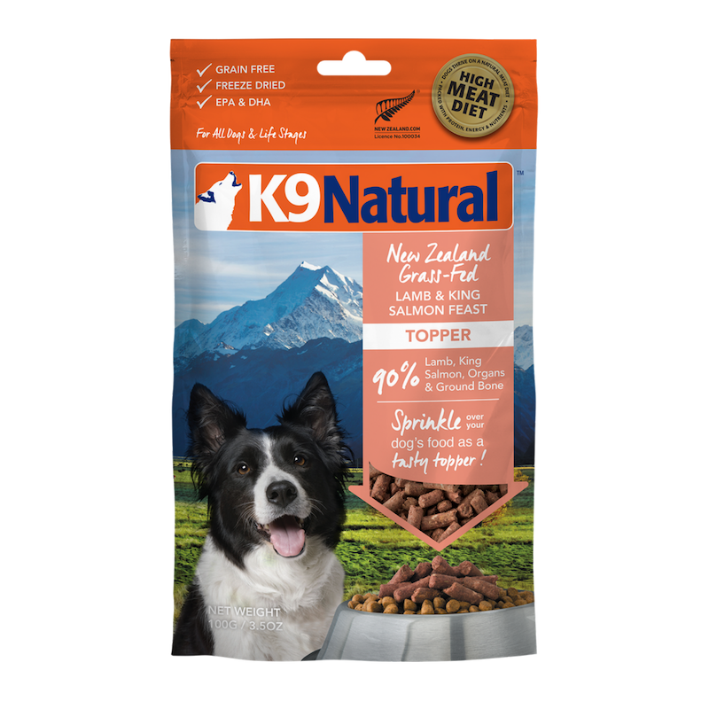 K9 Natural Freeze Dried Lamb & King Salmon Food for Dogs 3.5oz