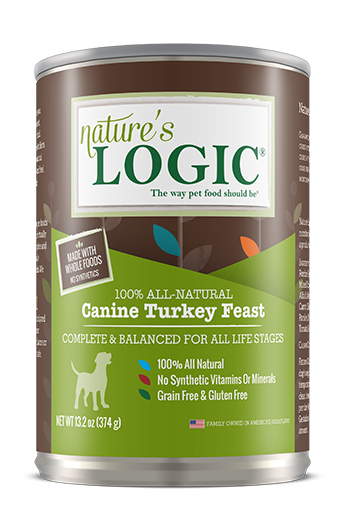 Nature's Logic Turkey Feast All Life Stages Grain Free Canned Wet Dog Food 13.2oz