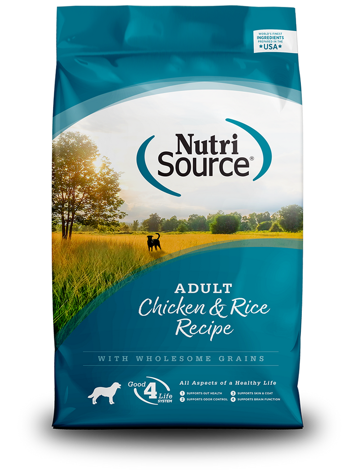 NutriSource Adult Chicken and Rice Dry Dog Food 26lb