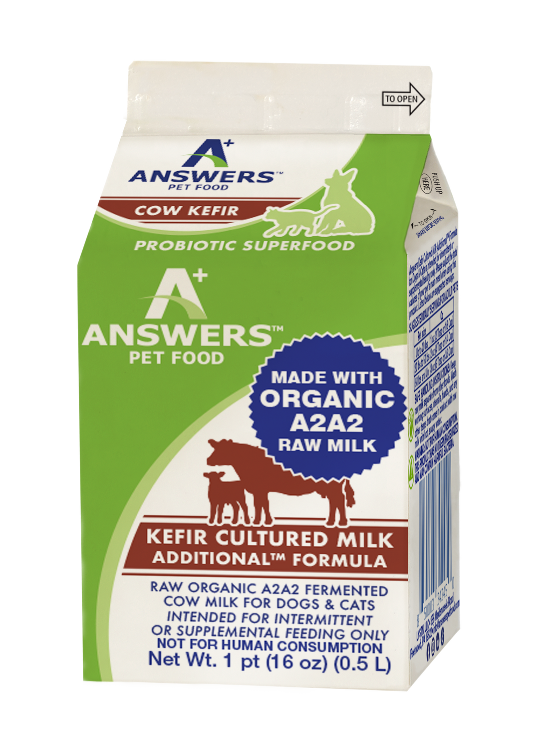 Answers Fermented Raw Cow Kefir Pint