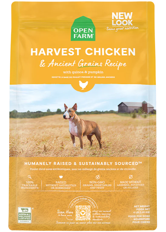 Open Farm Dog Ancient Grain Harvest Chicken Dry Dog Food 4lb