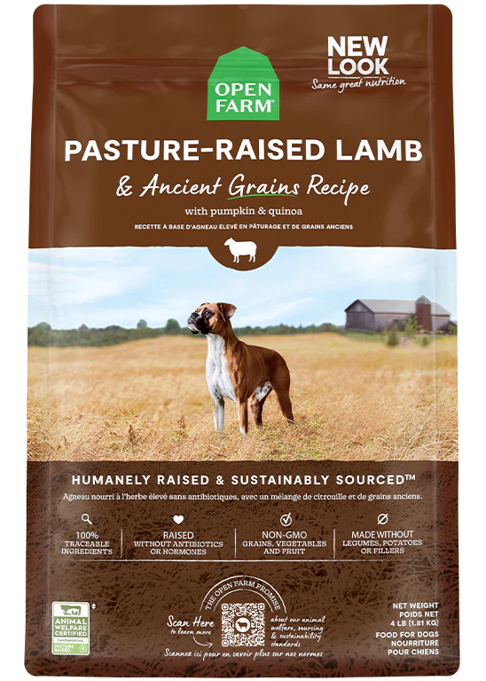 Open Farm Dog Ancient Grain Pasture Raised Lamb Dry Dog Food 4lb