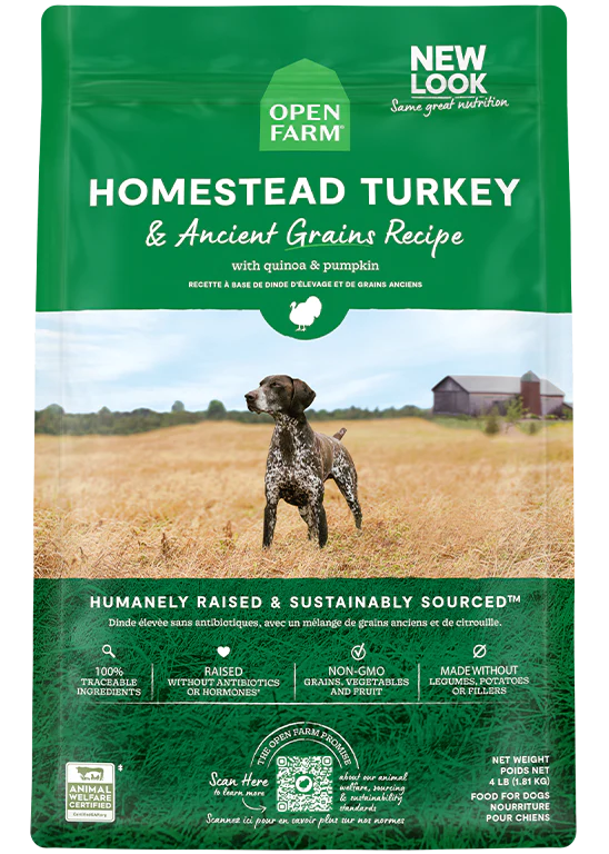 Open Farm Dog Ancient Grain Turkey Dry Dog Food 22lb