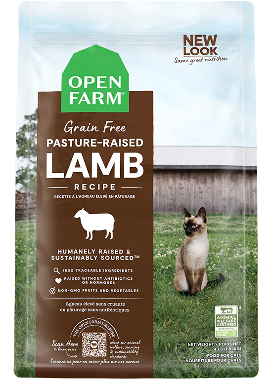 Open Farm Cat Grain Free Pasture Raised Lamb Dry Cat Food 4lb
