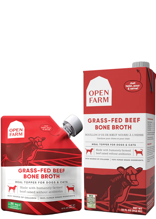 Open Farm Beef Bone Broth Meal Topper for Dogs and Cats 32oz