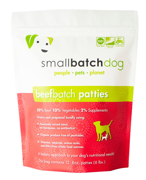 Smallbatch Frozen Beef Patties 6lb for Dogs