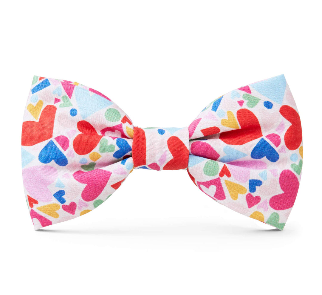 Heart to Heart Valentine's Day Bow Tie Attachment for Collar