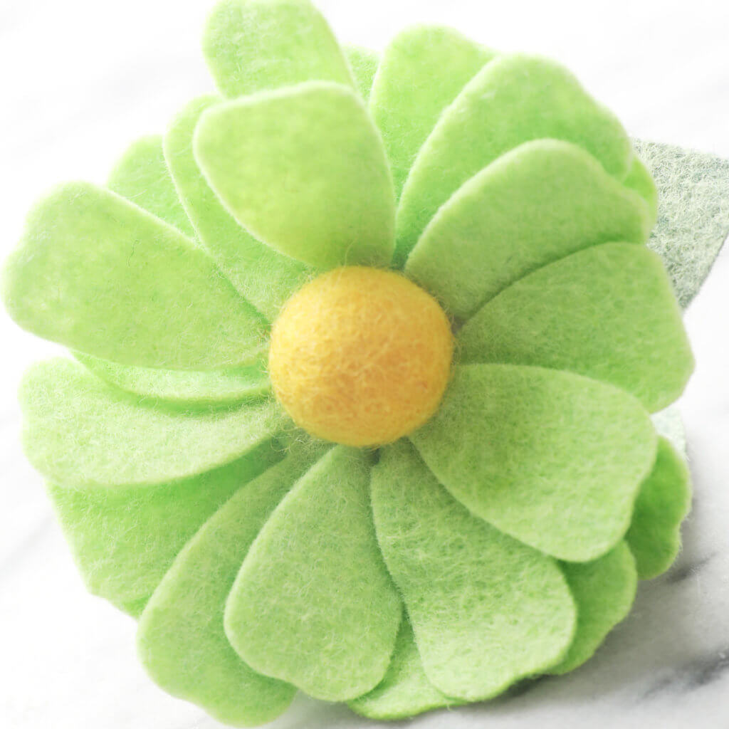 Chartreuse - Daisy Flower Attachment for Collar