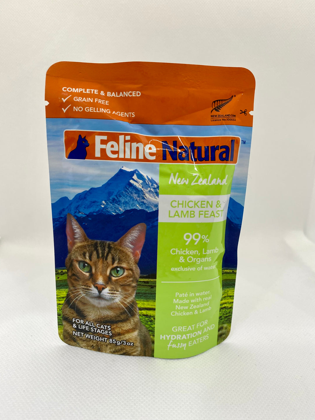 Feline Natural Chicken & Lamb Pouch Wet Food for Cats 3oz