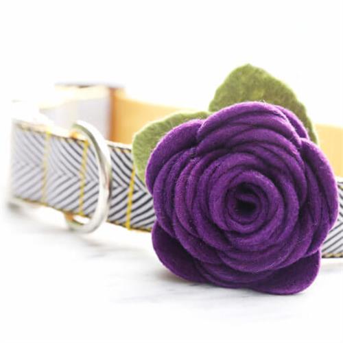 Purple Rain - Rose Flower Attachment for Collar