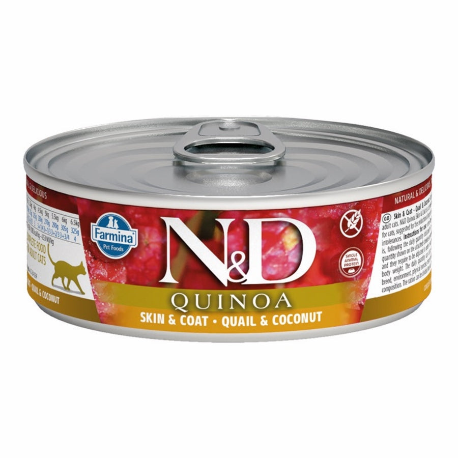 Farmina Cat N&D Quinoa Skin and Coat Grain Free Quail and Coconut 2.8 oz