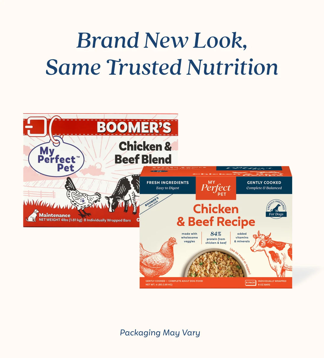 My Perfect Pet Dog Frozen Grain Free Boomer's Chicken & Beef 4lb