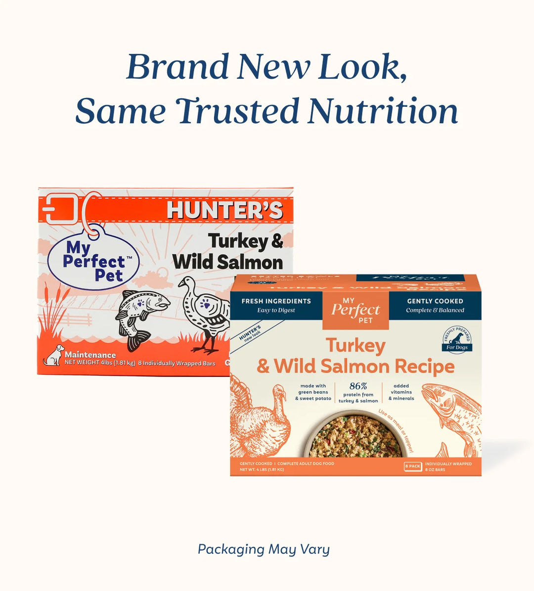 My Perfect Pet Dog Frozen Food Grain Free Hunter's Turkey and Wild Salmon 4lb