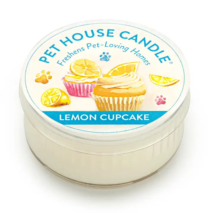 Pet House Lemon Cupcake Mini Candle 1.5 oz