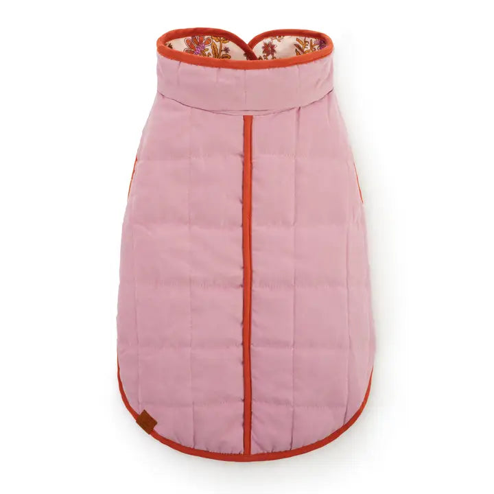 The Foggy Dog Blockprint Floral Reversible Dog jacket