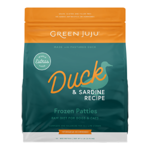 Green Juju Duck & Sardine Recipe Frozen Sliders 3lb