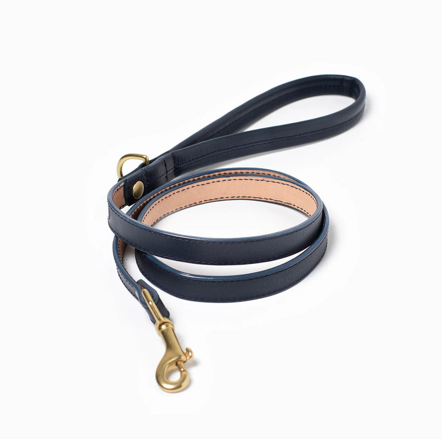 Ramona for You Midnight Navy Leather Leash