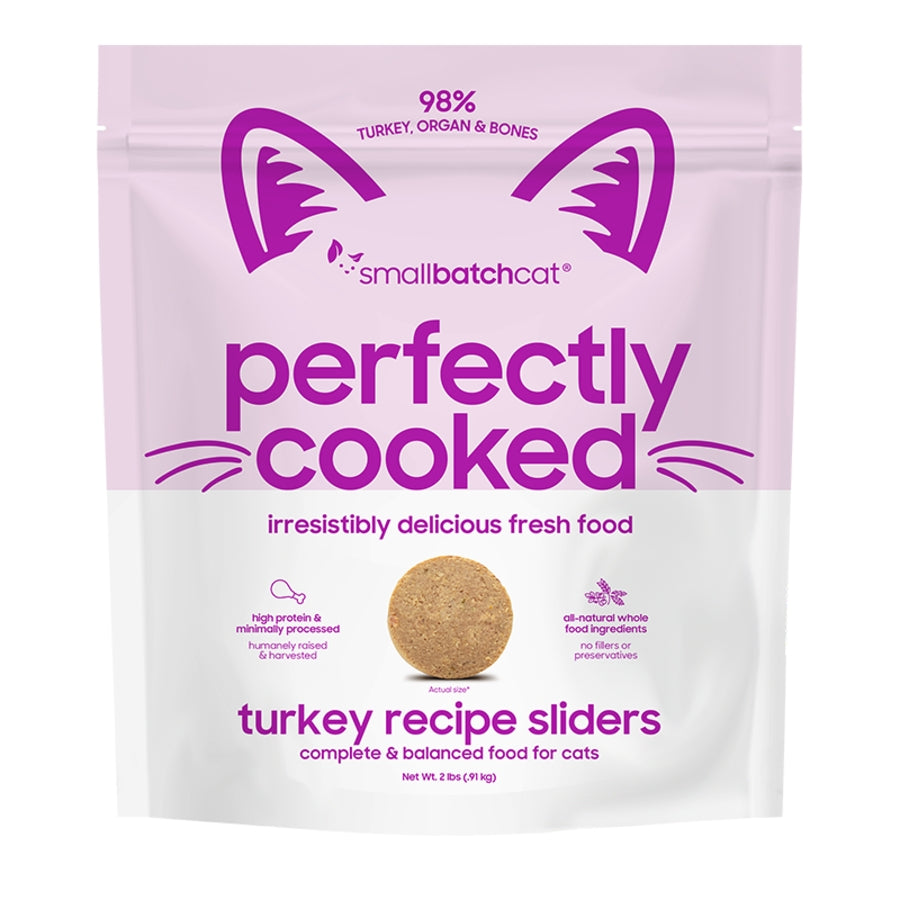 Smallbatch Frozen Perfectly Cooked Turkey For Cats 2lb