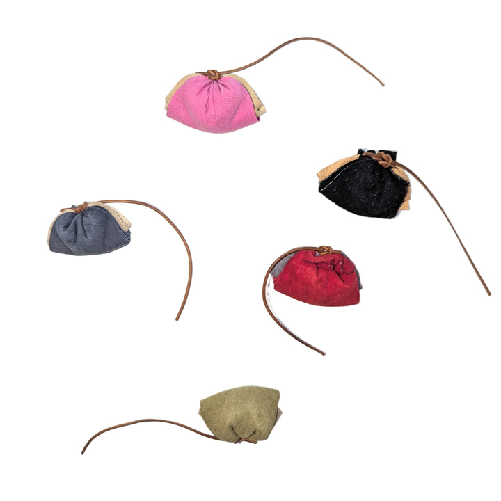 Ms. Tick Mouse Leather Cat Toy
