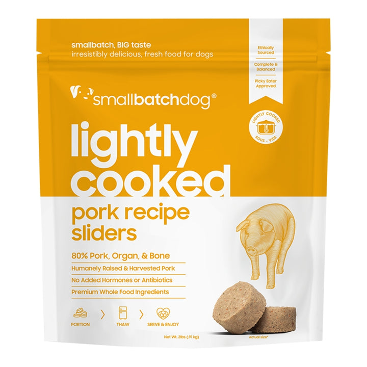 Smallbatch Frozen Lightly Cooked Pork Dog Food 2lb