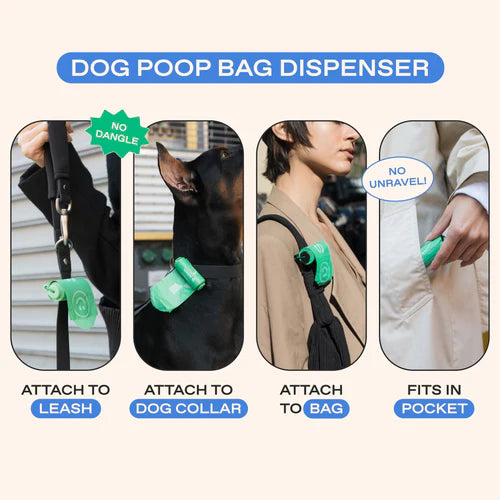 Springland's Premium Dog Poop Bag Dispenser + 15 Bags