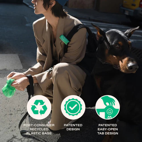 Springland's Premium Dog Poop Bag Dispenser + 15 Bags