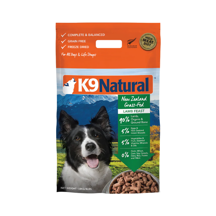 K9 Natural Freeze Dried Lamb Food for Dogs 4lb