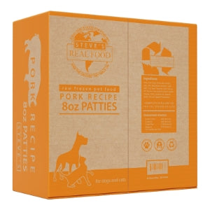 Steve's Real Food Dog Frozen Pork Patties BARF 14lb