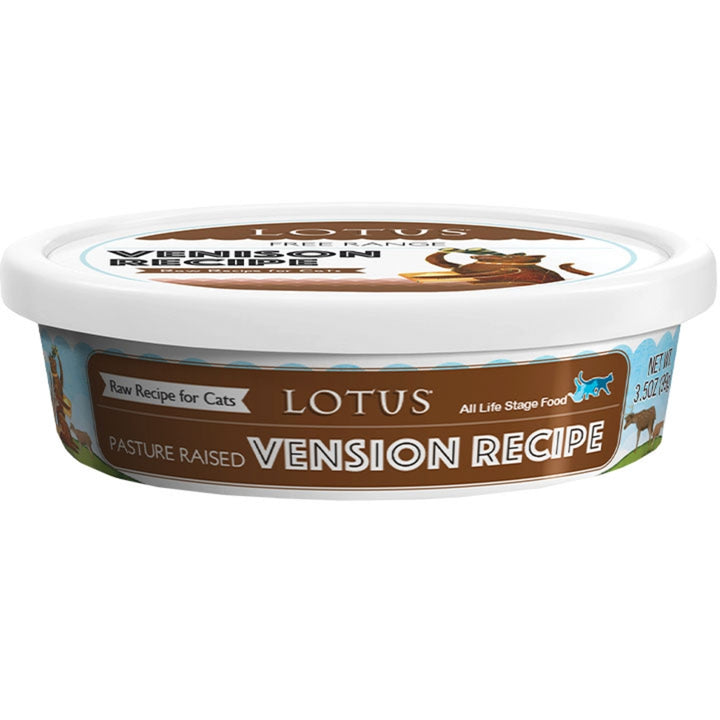 Lotus Cat Frozen Raw Grain Free Venison 3.75oz