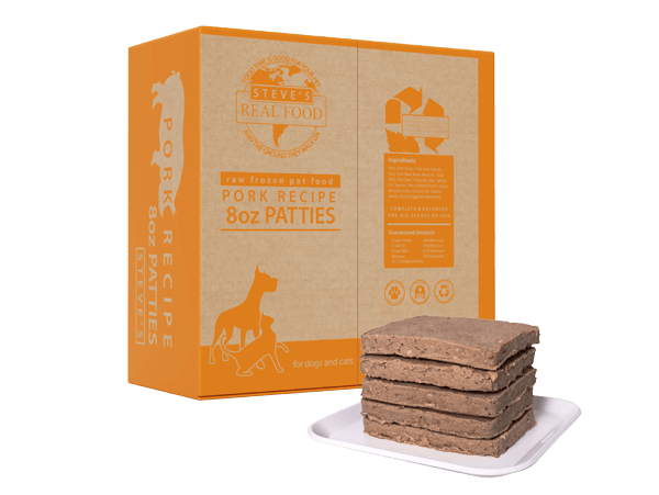 Steve's Real Food for Dogs Frozen Pork Patties BARF Food 20lb