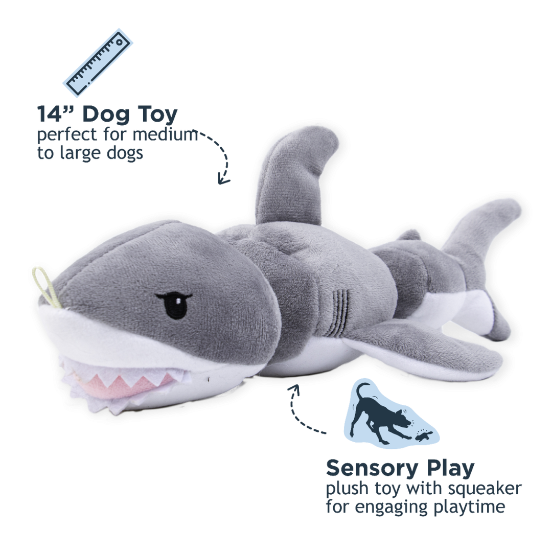 Tall Tails Jointed Shake Play Shark Dog Toy