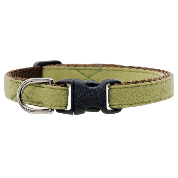 The Luxe Sage Ultrasuede Cat Collar