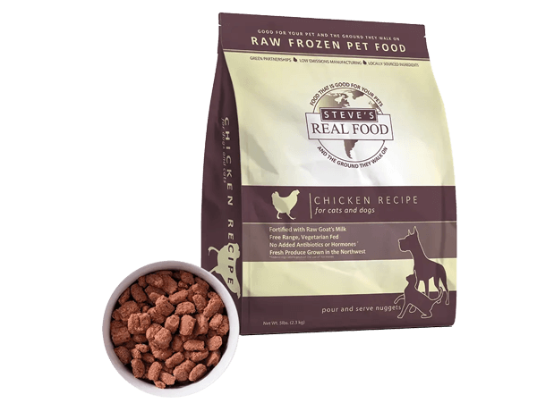 Steve's Real Food for Dogs & Cats Frozen Beef Nuggets BARF 5lb