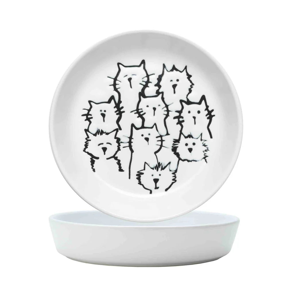 Speckle & Spot Random Cats Ceramic Pet Bowl