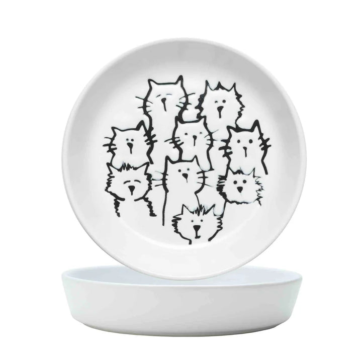 Speckle & Spot Random Cats Ceramic Pet Bowl