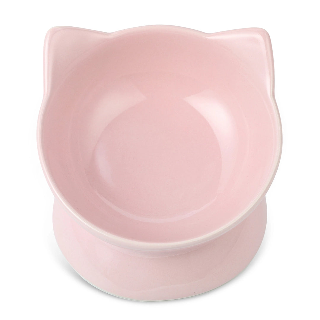 Park Life Designs Pink Oscar Ceramic Tilt Cat Bowl