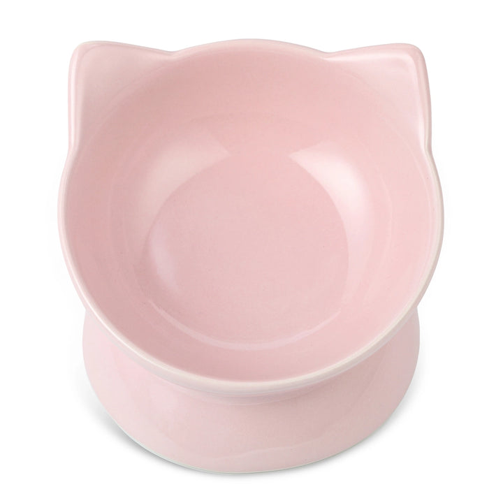 Park Life Designs Pink Oscar Ceramic Tilt Cat Bowl