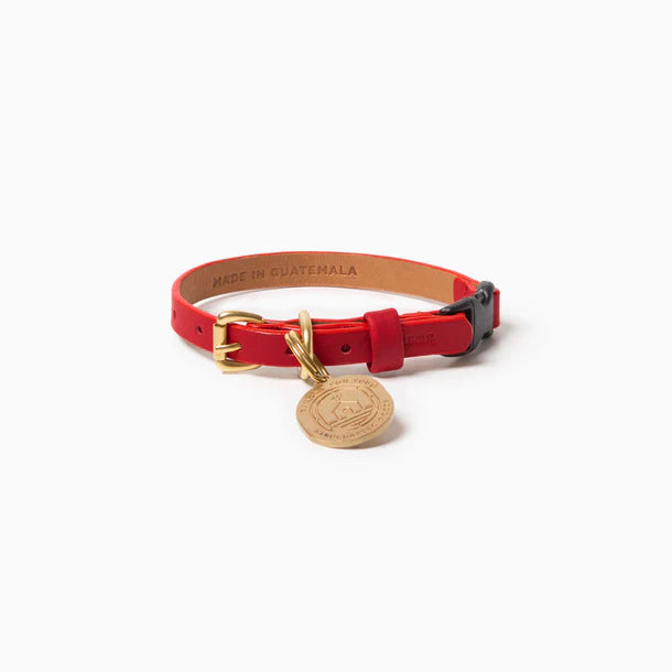 Ramona For You Mars Red Leather Handmade Collar