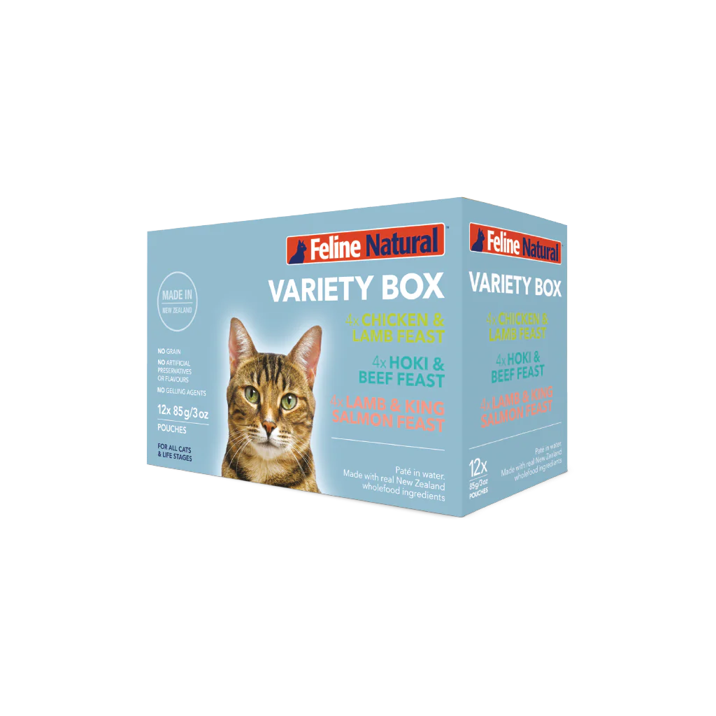 Feline Natural Variety Pack Pouch Wet Food for Cats 3oz - Case of 12