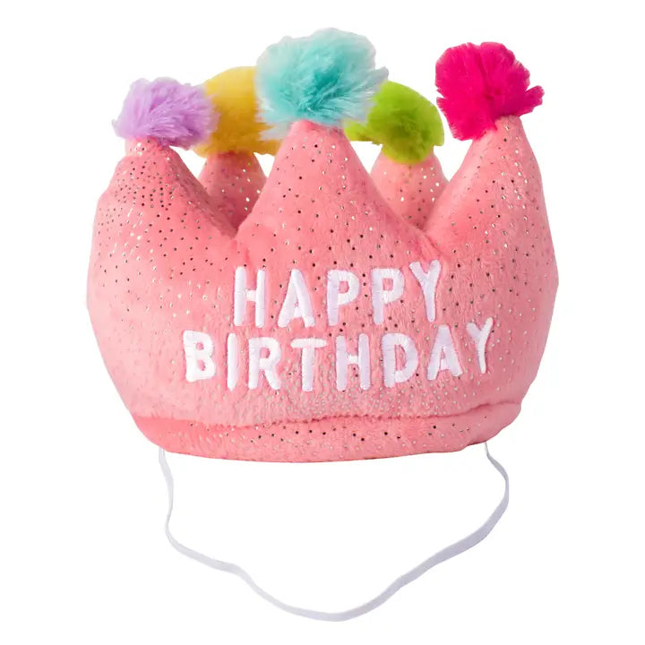 If The Crown Fits Birthday Squeakerless Plush Dog Toy