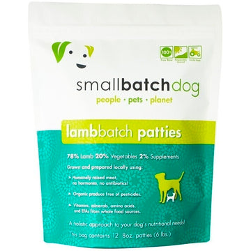 Smallbatch Frozen Lamb Patties 6lb for Dogs