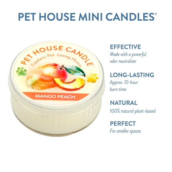 Pet House Mango Peach Mini Candle 1.5 oz